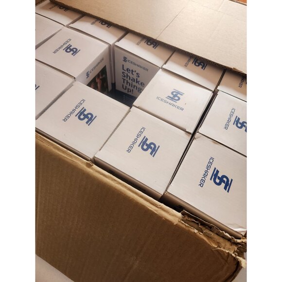 Ice Shaker 26oz Insulated Stainless Steel Shaker Bottle- Navy Blue AS SEEN ON TV - Picture 9 of 9